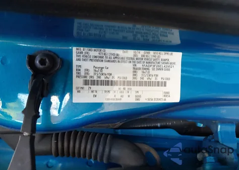 2014 Ford Focus Se z USA, uszkodzony, nr VIN 1FADP3F28EL429521